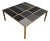 Square Coffee Table with Gray and Black Murano Glass from Justfurnituress SRL For Sale