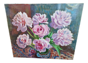 Keller, Still Life with Peonies, 1924, Oil on Canvas