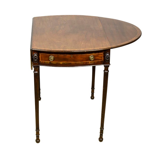 Brown George III Mahogany Pembroke Table For Sale - Image 8 of 12