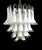 Vintage Clear and Milky White Murano Glass and Crystal Petals Chandelier, Italy, 1981 For Sale - Image 14 of 14