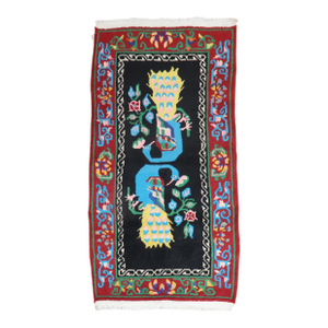 Vintage Tibetan Vase Rug