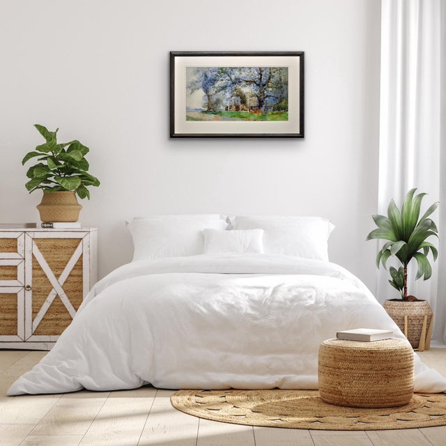 Edgar Woollatt, Romany Caravan at the Round House, Clifton Lane, Wilford, Nottingham, 1910, Watercolour, Framed For Sale - Image 14 of 18