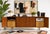 Mid-Century Modern Extra Long Mid Century Modern Tambour Door Garrard Cabinet | Walnut Credenza Sideboard, C. 1960’s For Sale - Image 3 of 13