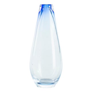 Vintage Blue Blended Glass Unifleur Vase, Italy, 1960s For Sale