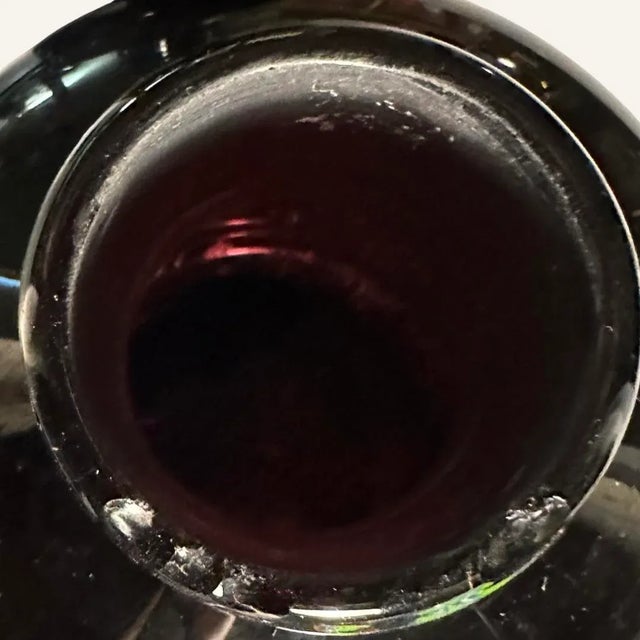 Pair of Large Early 20th Century Deep Purple Stoppered Glass Jars For Sale - Image 6 of 8