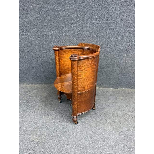 Wood Victorian Quarter Sawn Oak Chair For Sale - Image 7 of 12