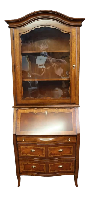 Lane Mahogany Serpentine Secretary Desk