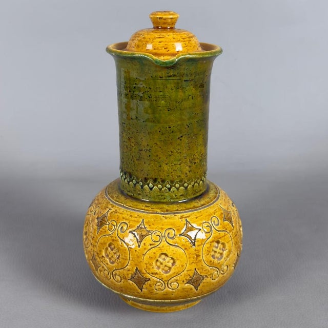 Bitossi Vase Jug in Majolica by Aldo Londi for Bitossi For Sale - Image 4 of 11