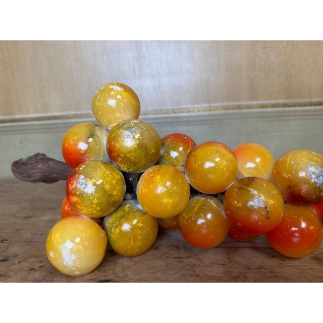 Large Vintage Italian Alabaster Grape Cluster Sculpture For Sale - Image 4 of 10