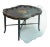 Antique Ebony Tray Table with Glass Top- 3 Pieces For Sale - Image 11 of 12