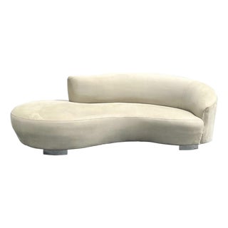 Vintage Modern Cloud Sofa in Soft Sage | Vladimir Kagan for Wieman Style For Sale