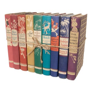 Vintage Rainbow Junior Library Book Set- 9 Pieces For Sale