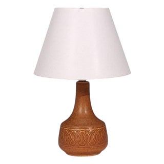 1960s Mid-Century Modern Søholm Stentøj, Table Lamp, Orange Stoneware For Sale
