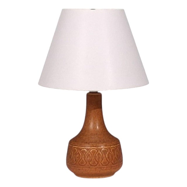 1960s Mid-Century Modern Søholm Stentøj, Table Lamp, Orange Stoneware For Sale