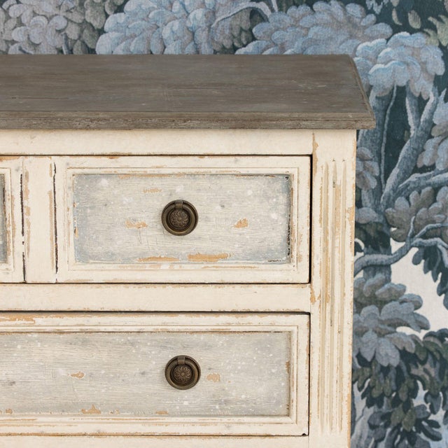 French Louis XVI Style Bedside Commode in Original Paint, Circa 1910 For Sale - Image 9 of 16