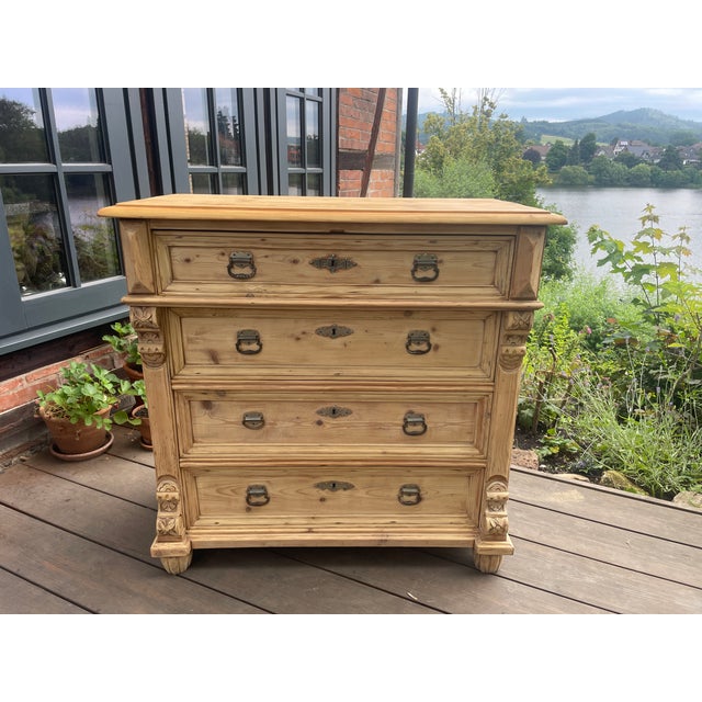 Antique Chest of Drawers in Fir, 1890s For Sale - Image 12 of 18