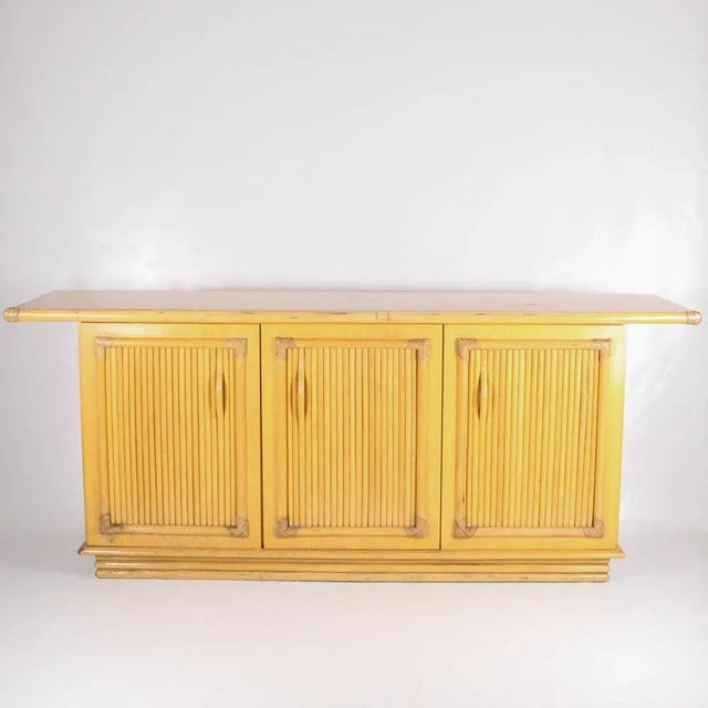 Wooden and Rattan Enfilade For Sale - Image 11 of 12