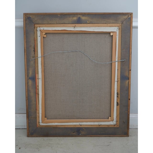 Artist Signed Floral Still Life Oil Painting on Canvas For Sale - Image 12 of 12