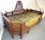 French Antique French Cane Daybed With Carved Roses and Velvet Upholstery For Sale - Image 3 of 13