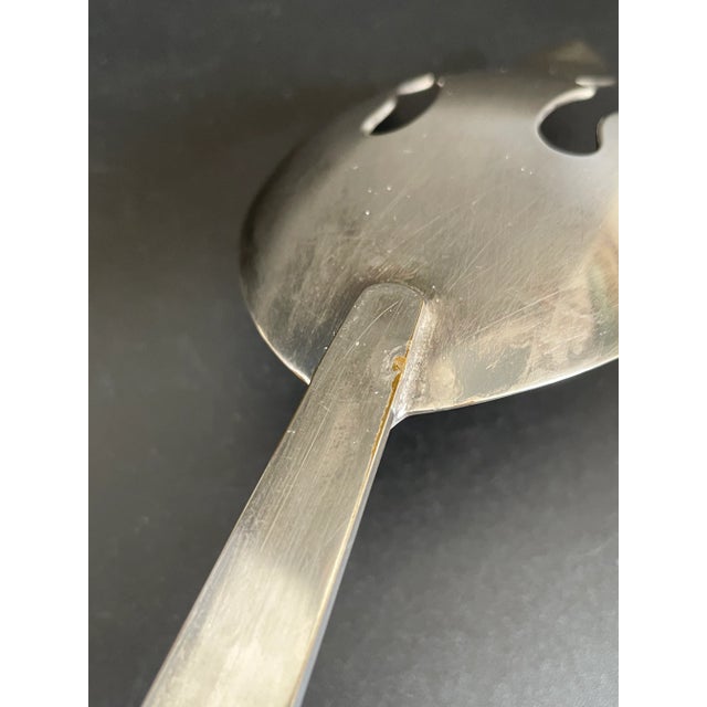 Mid Century Modern Three Crowns Ingrid Silverplate Salad Serving Set For Sale - Image 10 of 11