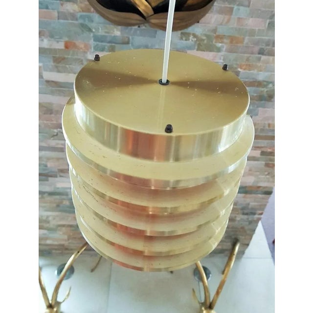 Gold Ceiling Lamp by Carl Thore / Sigurd Lindkvist for Granhaga Metallindustri, 1964 For Sale - Image 8 of 18