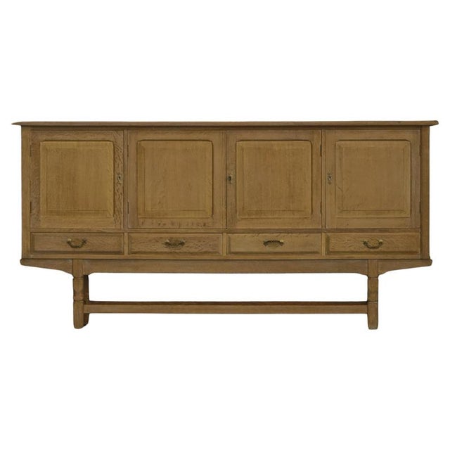 Mid-20th Century Brutalist Sideboard in Oak, 1960s For Sale - Image 14 of 14