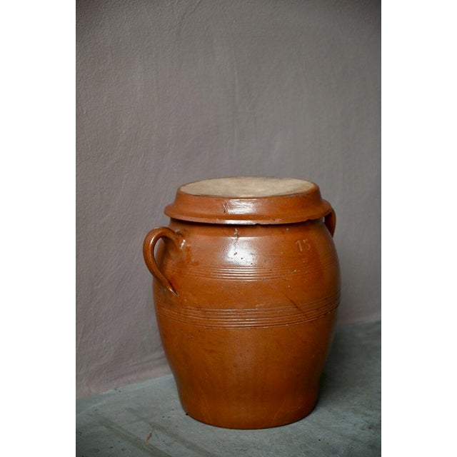 Covered Stoneware Farm Pot For Sale - Image 10 of 11
