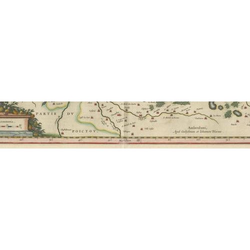 17th Century Antique Blaeu Map of Touraine, Tours and the Loire Valley, 1642 For Sale - Image 5 of 12