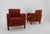 Solid armchairs by UP Zavody made in 1930s. Heavy and sturdy construction. Very well preserved fabric, only minor sun...
