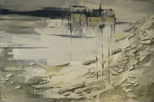 Harry Day (Us 1912-2001) Original Oil Painting Abstract Seascape