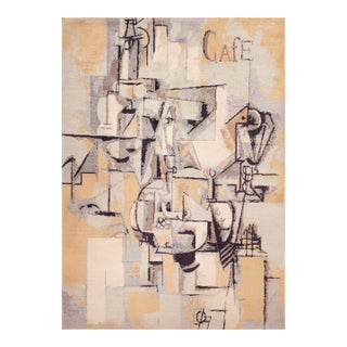 Nazmiyal Collection Cubist Style Vintage Rug After Pablo Picasso's 'La Paloma Con Guisantes' For Sale