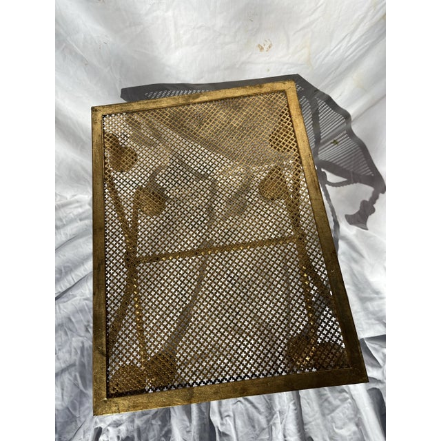 Vintage Gilt Metal Rope and Tassel Bench For Sale - Image 6 of 9