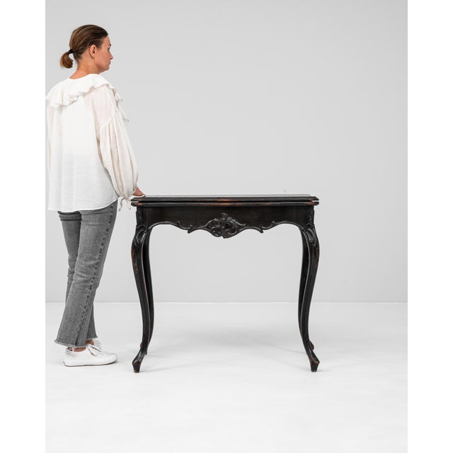 French Provincial 1880s French Wood Black Patinated Side Table For Sale - Image 3 of 18