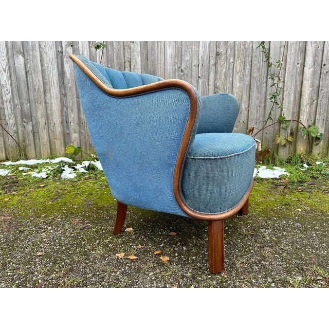 1940s Danish Art Deco Lounge Chair, 1940s For Sale - Image 5 of 6