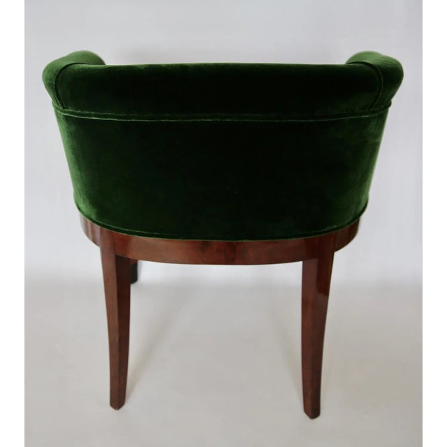 1930s Vintage Art Deco Corbeille Seat in Thuja and Black Lacquered Details, 1932 For Sale - Image 5 of 6