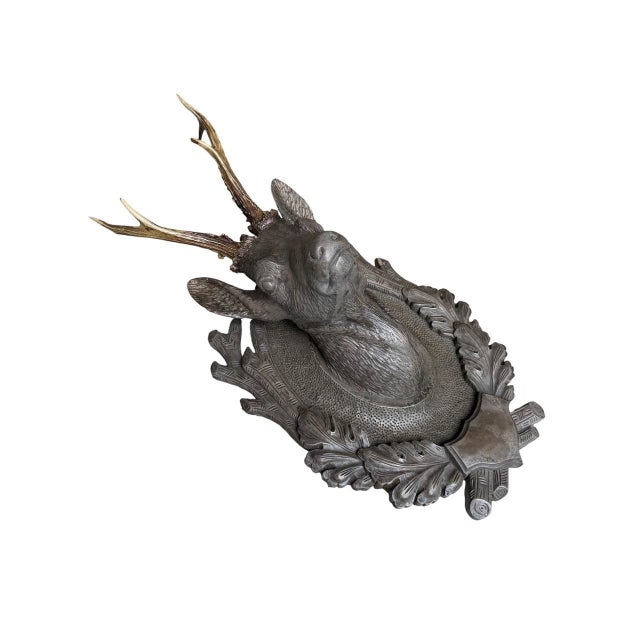 Cast Deer Head Ceramic Signed Brad Hamn 2005 American For Sale - Image 4 of 6