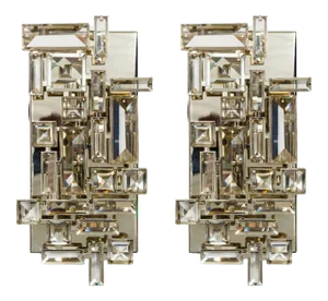 Hand Cut Crystal Sconces in the Manner of Hans Harald Rath - A Pair