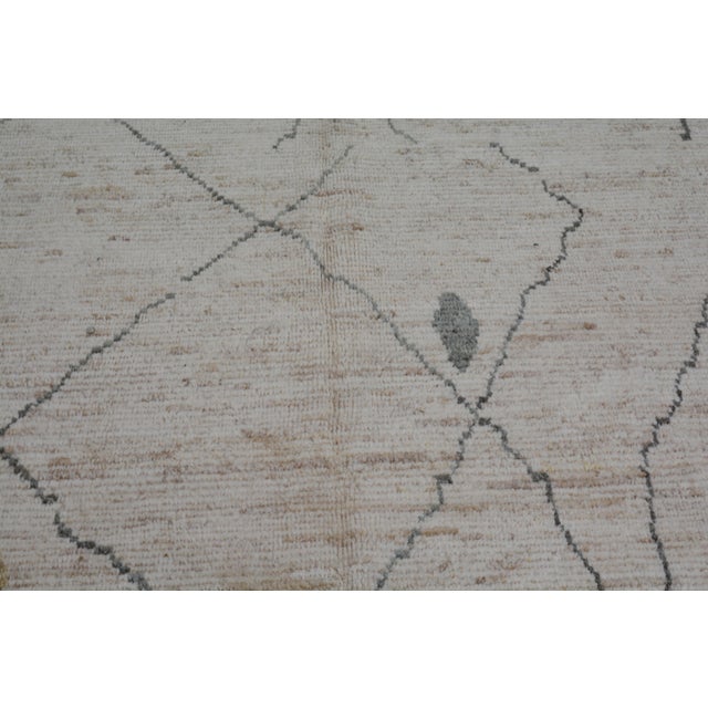 Moroccan Moroccan Hand Knotted Wool Rug, 10'x13'9" For Sale - Image 3 of 7