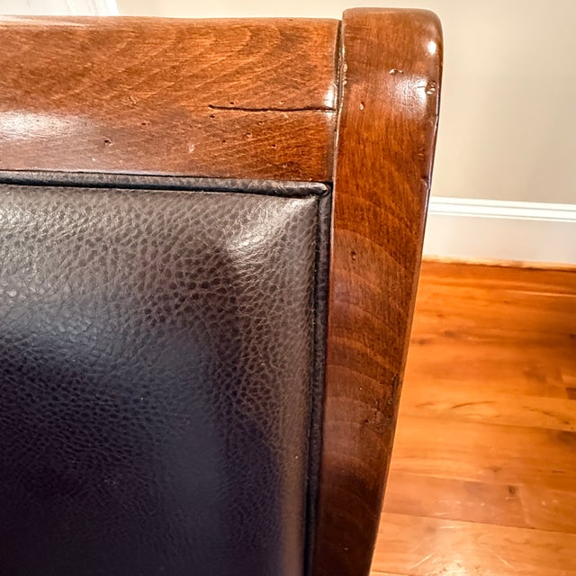 2010s Set of 6 Arhaus Leather Dining Chairs For Sale - Image 5 of 9