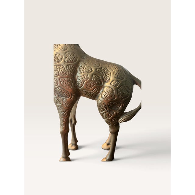 Leonard Mid Century Brass Giraffe For Sale - Image 4 of 6