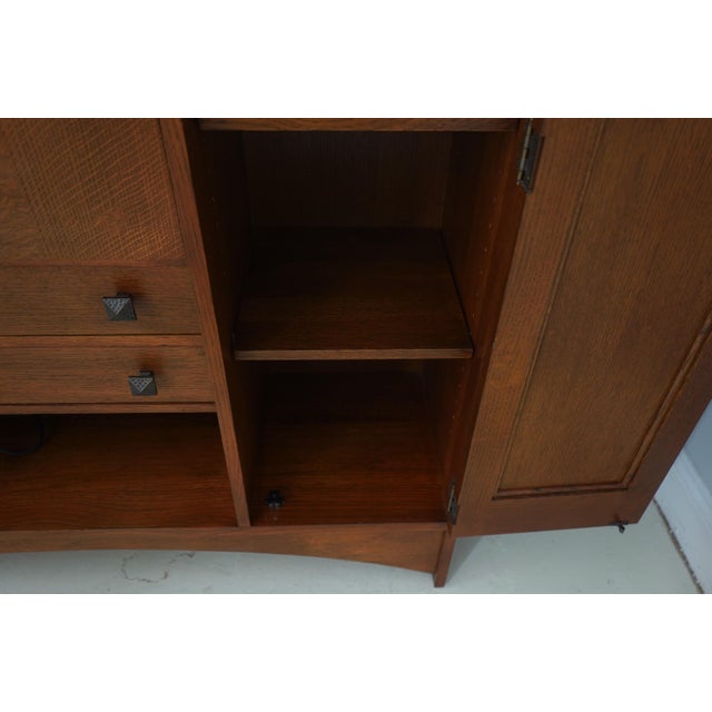 Stickley Mission Oak Arts & Crafts Bookcase Desk For Sale - Image 9 of 18