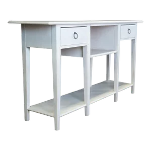 Lexington Furniture Painted Oak White Sofa Console Table