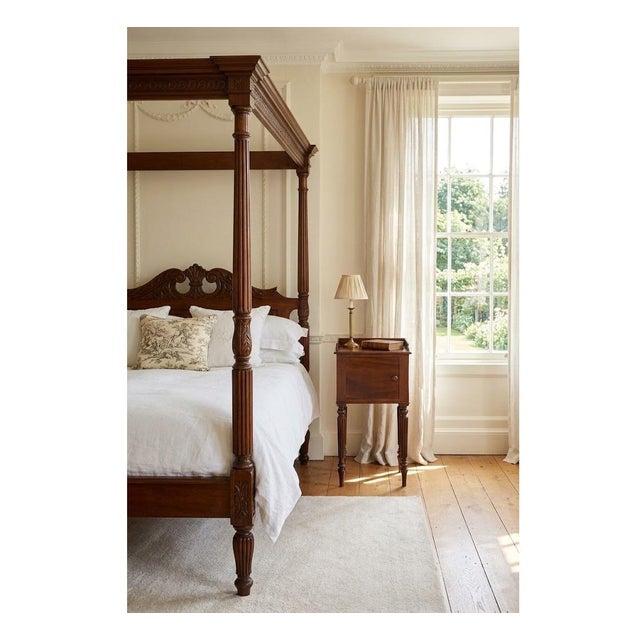 A superb quality, antique george iv mahogany bedside cabinet, circa 1830, showcasing exceptional craftsmanship and a...