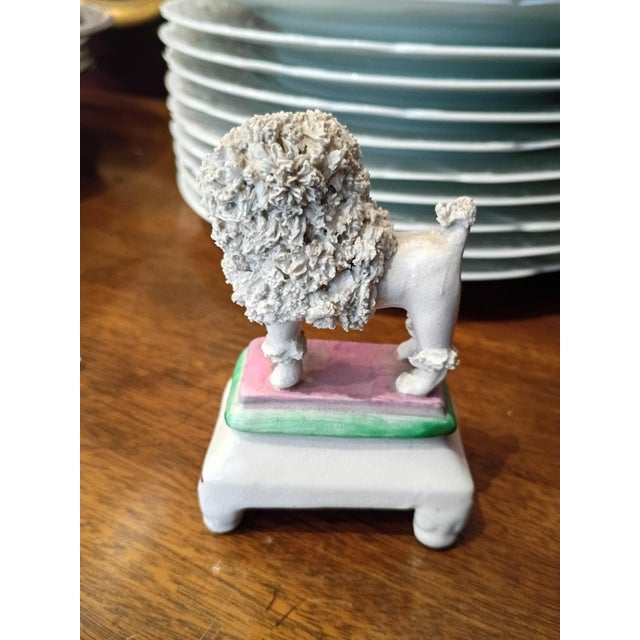 Staffordshire Antique Staffordshire Spaghetti Poodle Figurine For Sale - Image 4 of 7