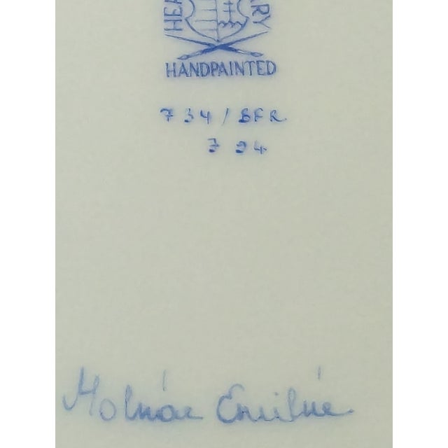 1990s 1990s Herend Fruits & Flowers Pattern Breakfast Cups & Saucers Set- 8 Pieces For Sale - Image 5 of 9