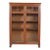 Antique American Empire Carved Oak Glass Front Bookcase, Circa 1890 For Sale