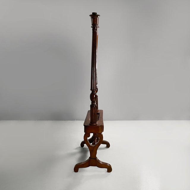 Traditional Empire Italian Self-Supporting Floor Mirror in Wood, 1850s For Sale - Image 3 of 18