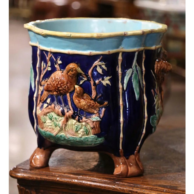 Bring vibrant color and sculptural charm to a tabletop, jardinière stand, or sunroom with this exceptional antique...