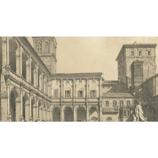 After Bayot, Courtyard of Palazzo Venezia, Rome, 1869, Lithograph For Sale - Image 4 of 9