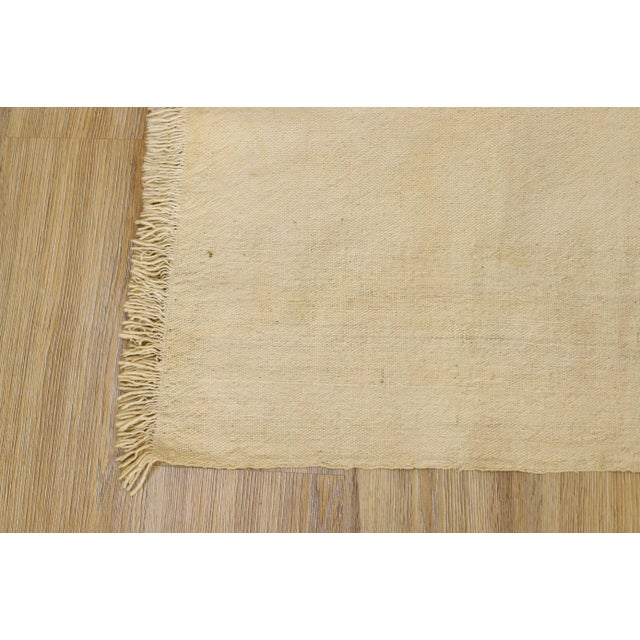 Antique White 1970s Scandinavian Cream Ethnic Kilim Rug For Sale - Image 8 of 13